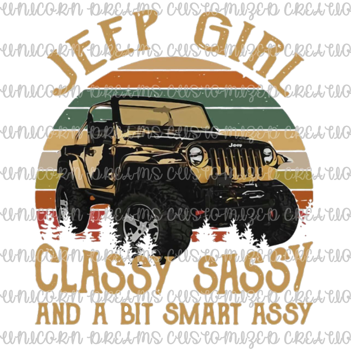 Dirty Jeep Girl 20oz Skinny Tumbler Transfer