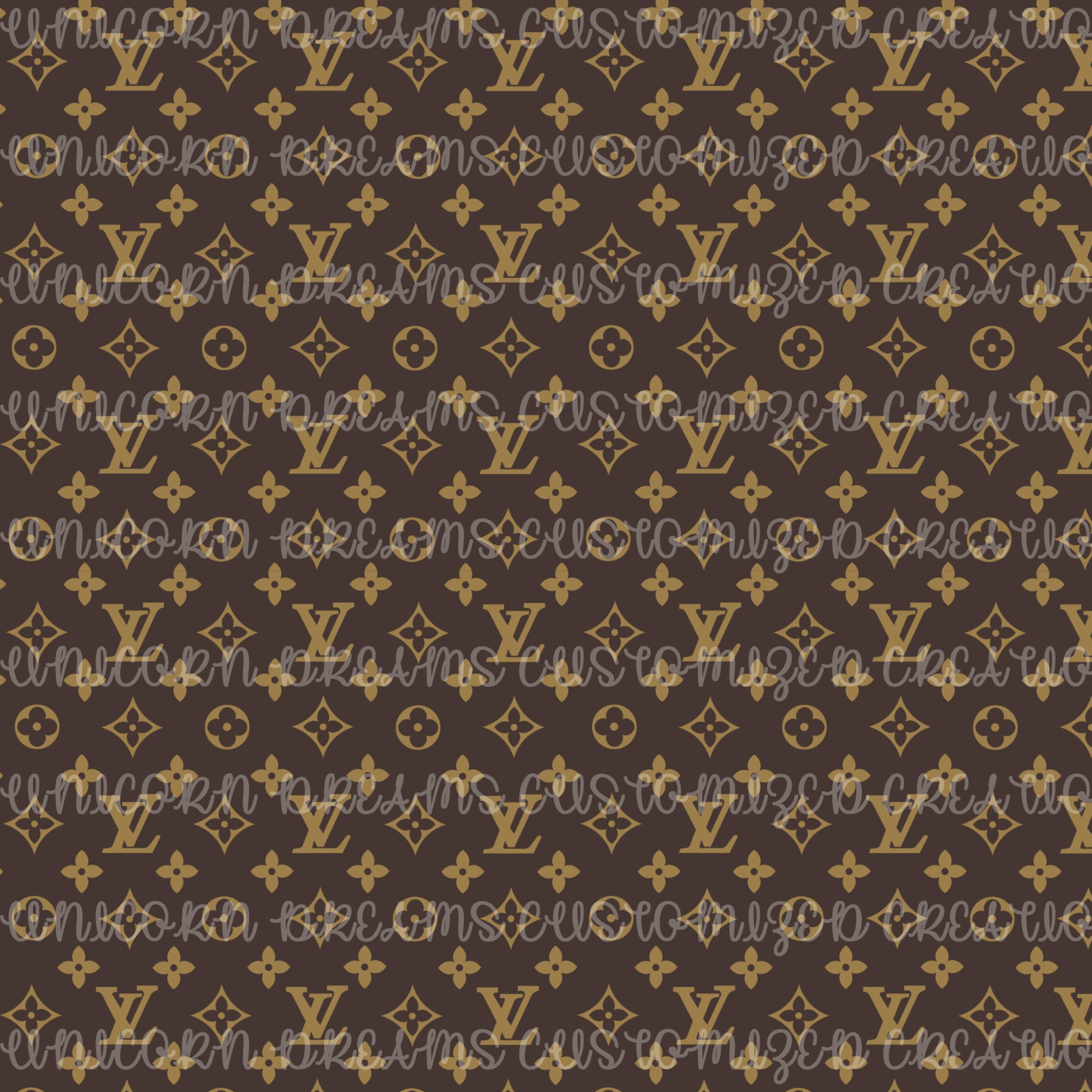 Patterned Vinyl and HTV Sheets - Louis Vuitton Brown Logo (LV2) – Unicorn  Dreams Customized Creations