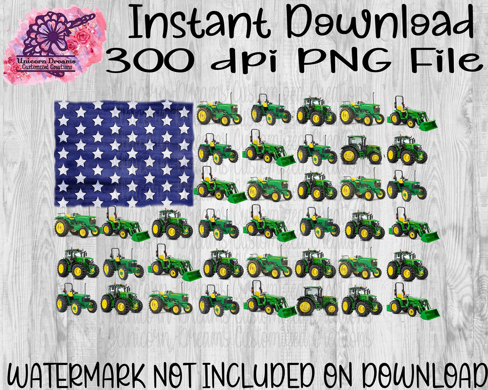 Tractor flag PNG Digital Download