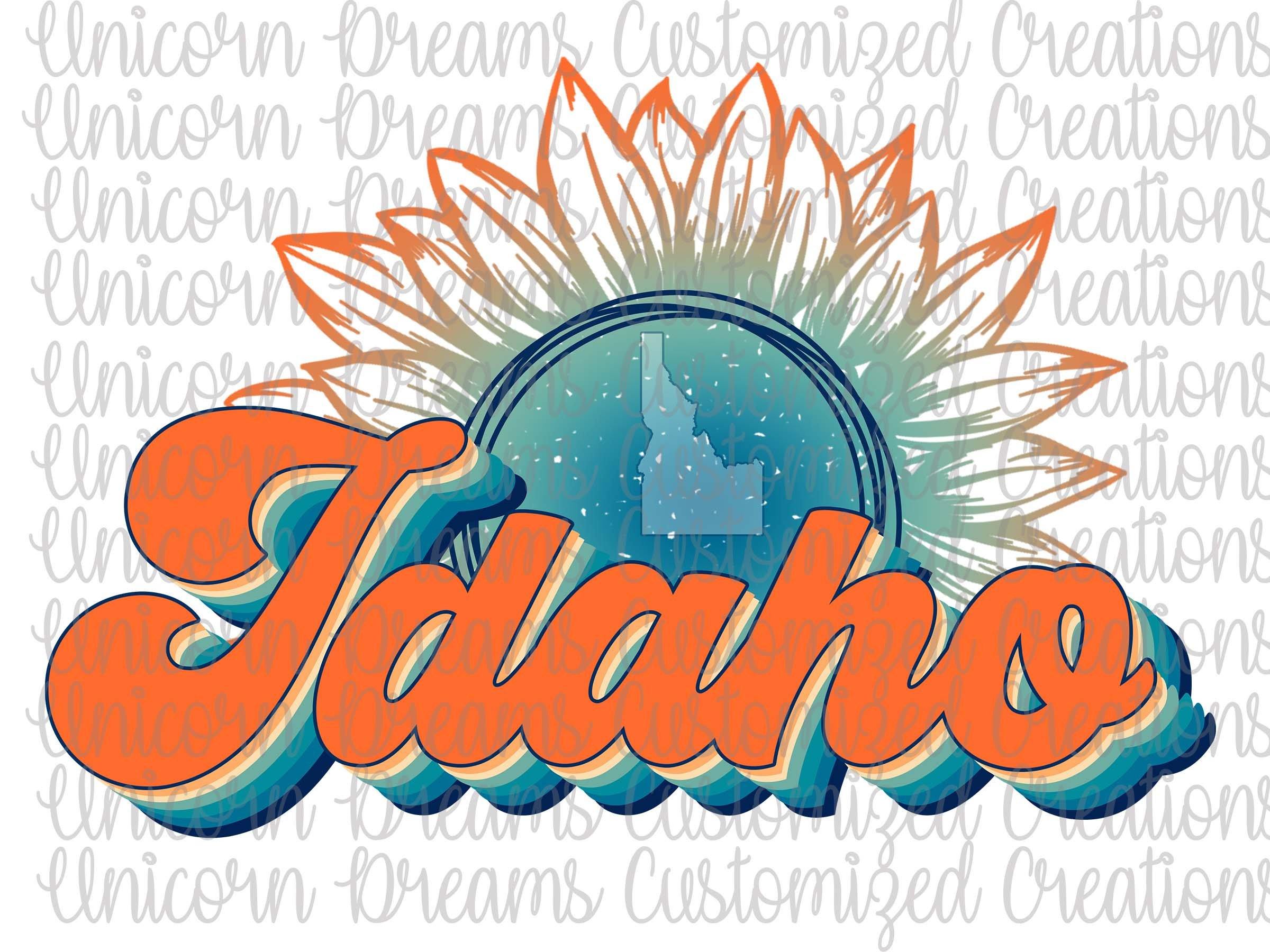 Idaho State Sunflower, Vintage Colors PNG Digital Download, Sublimation Design - Unicorn Dreams Customized Creations