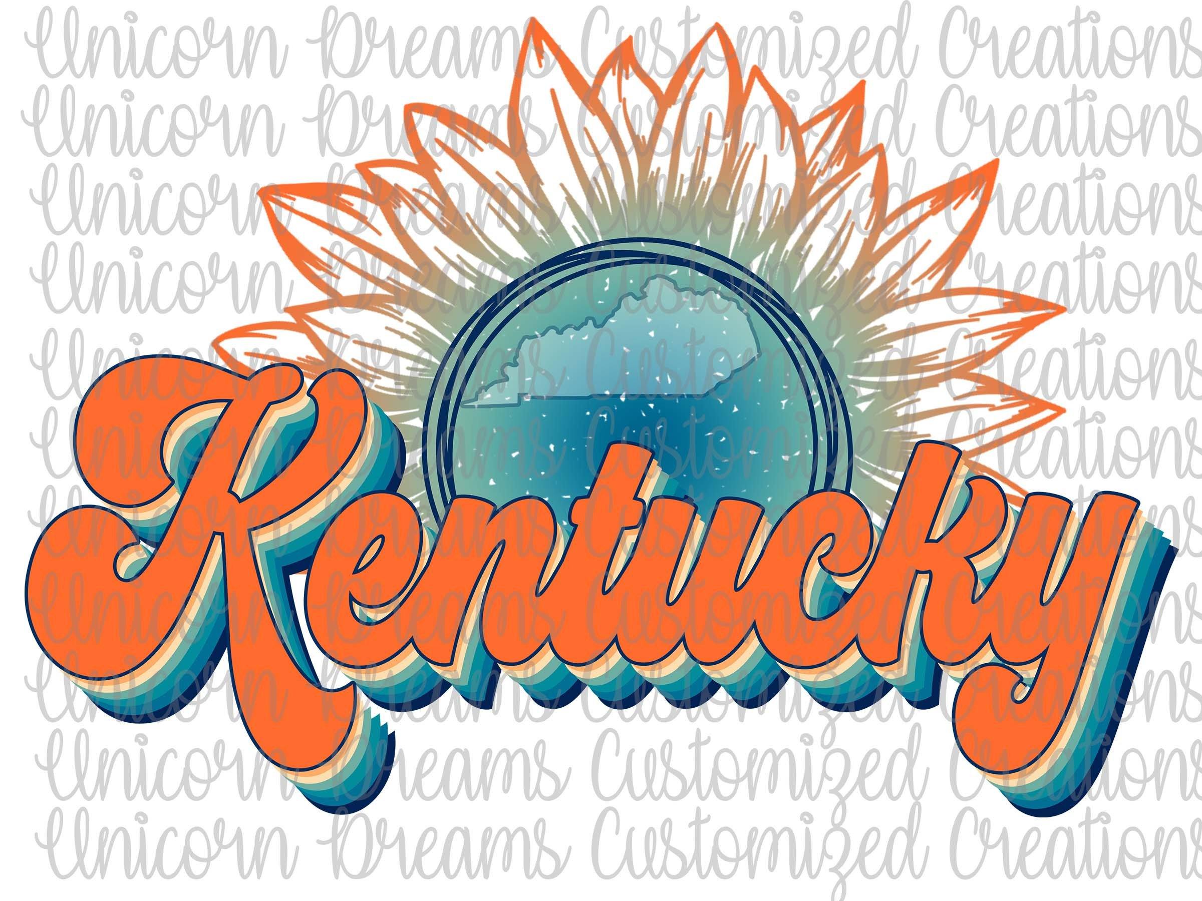Kentucky State Sunflower, Vintage Colors PNG Digital Download, Sublimation Design - Unicorn Dreams Customized Creations