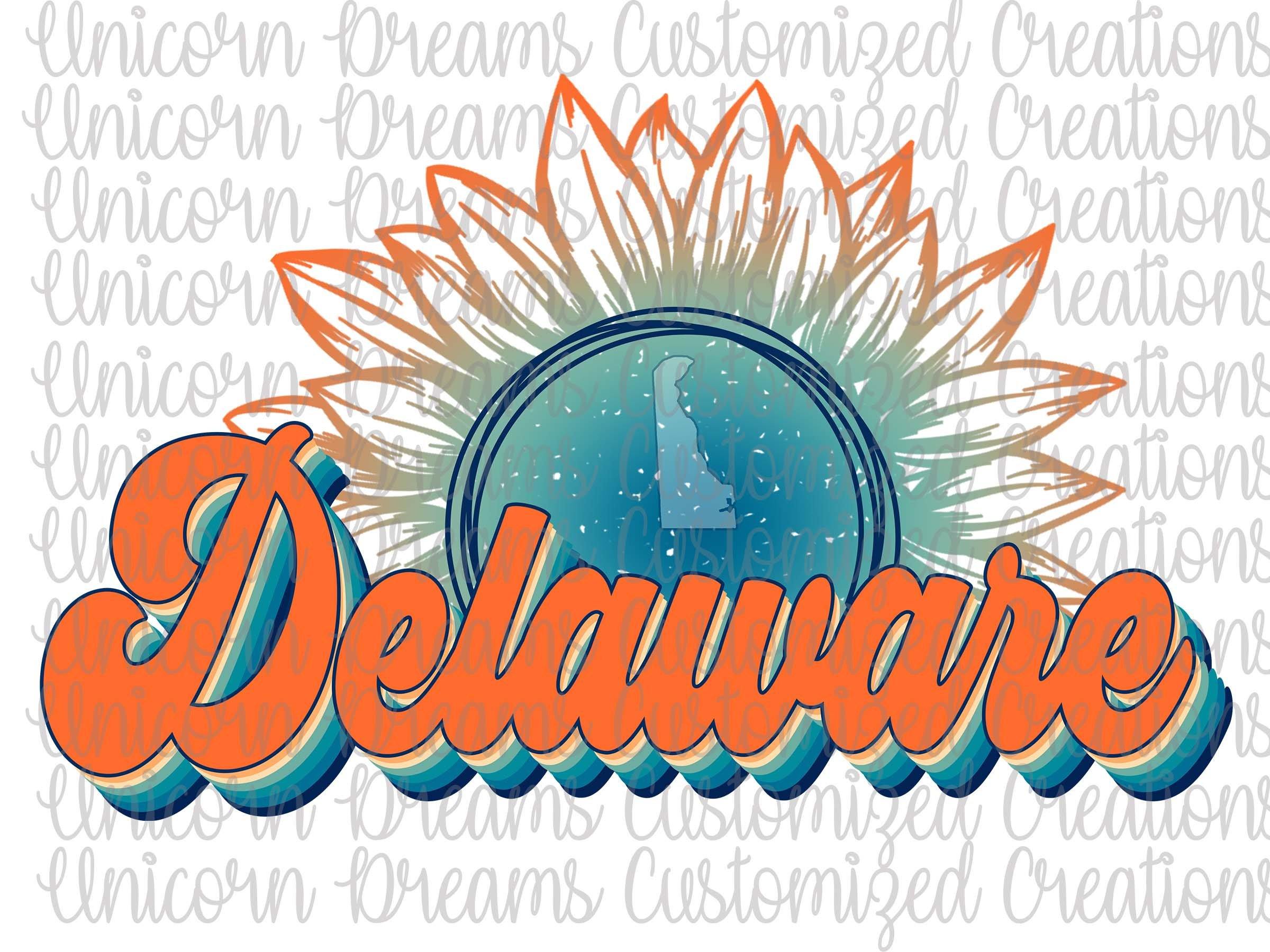 Delaware State Sunflower, Vintage Colors PNG Digital Download, Sublimation Design - Unicorn Dreams Customized Creations